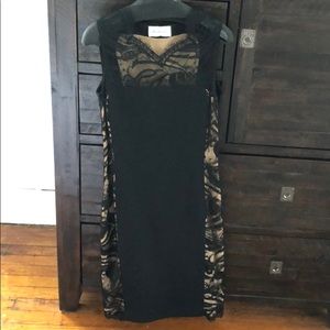 Emilio Pucci black and nude will lace panel dress